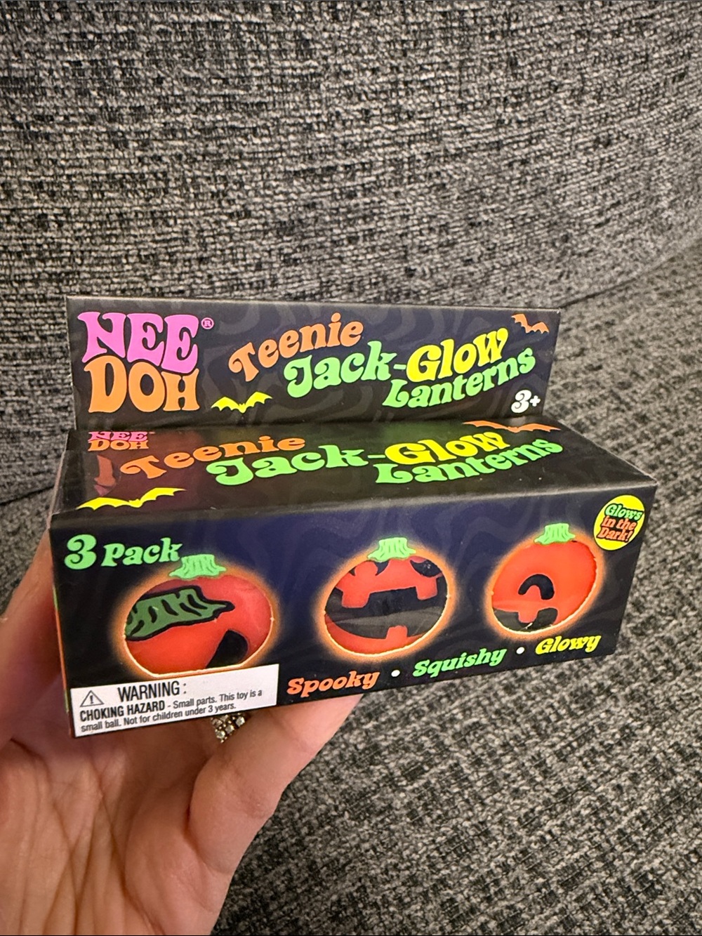 BNIB NeeDoh Teenie Jack-Glow Lanterns, 3-Pack